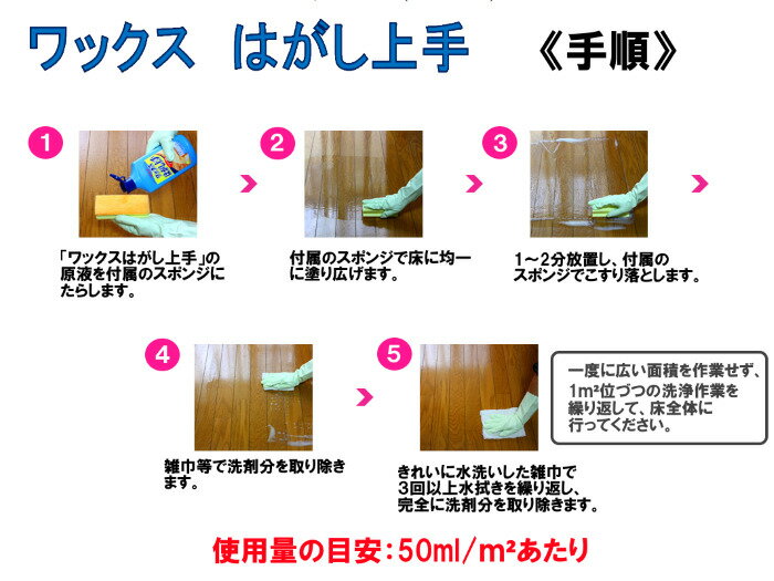 ワックスはがし上手 ワックスハクリ剤 リンレイ...の紹介画像3