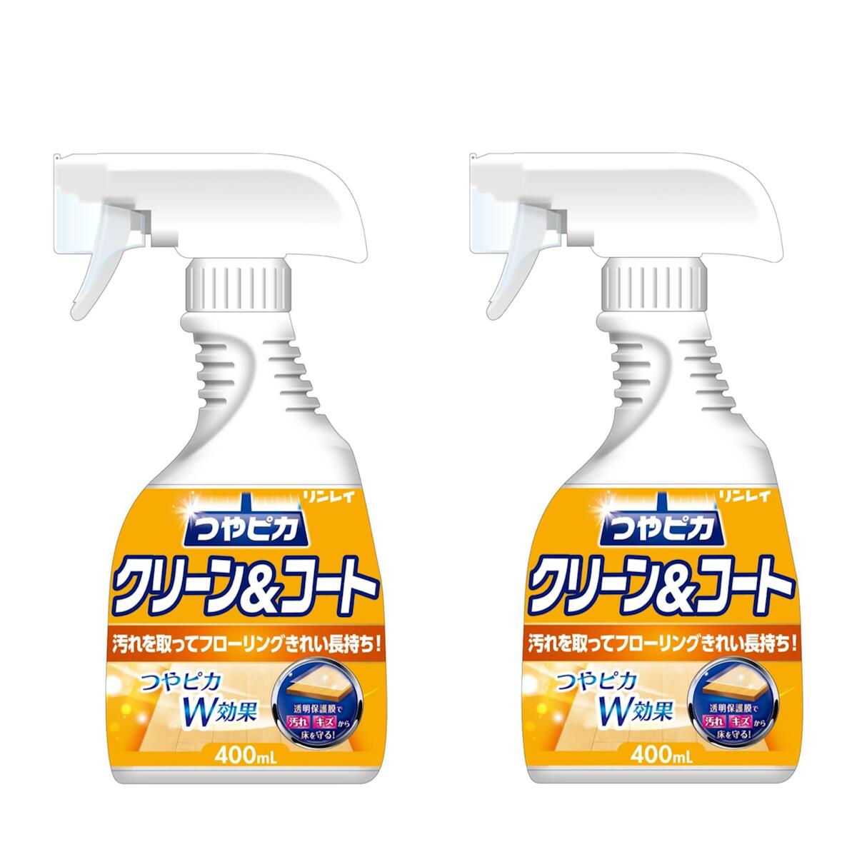 Rakuten - まとめ買いがお得　つやピカクリーン＆コート2本セット　　400ml×2　初めてでも簡単　床を洗浄　キレイが続く