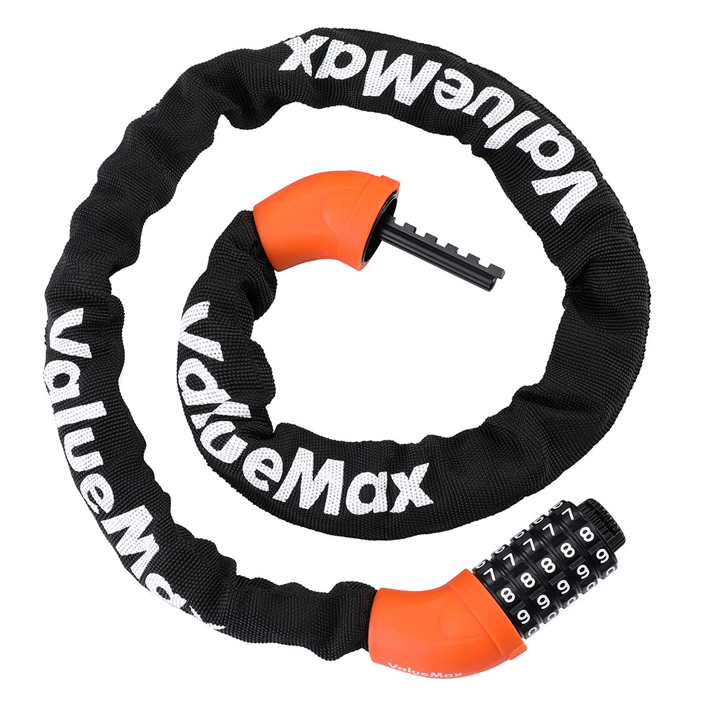 ValueMax チェーンロック 自転車 鍵 自転車チェーン バイク 新生活 自転車用ロック 1.0m 盗難防止 バイク チェーンロック 盗難防止 十分な長さと...