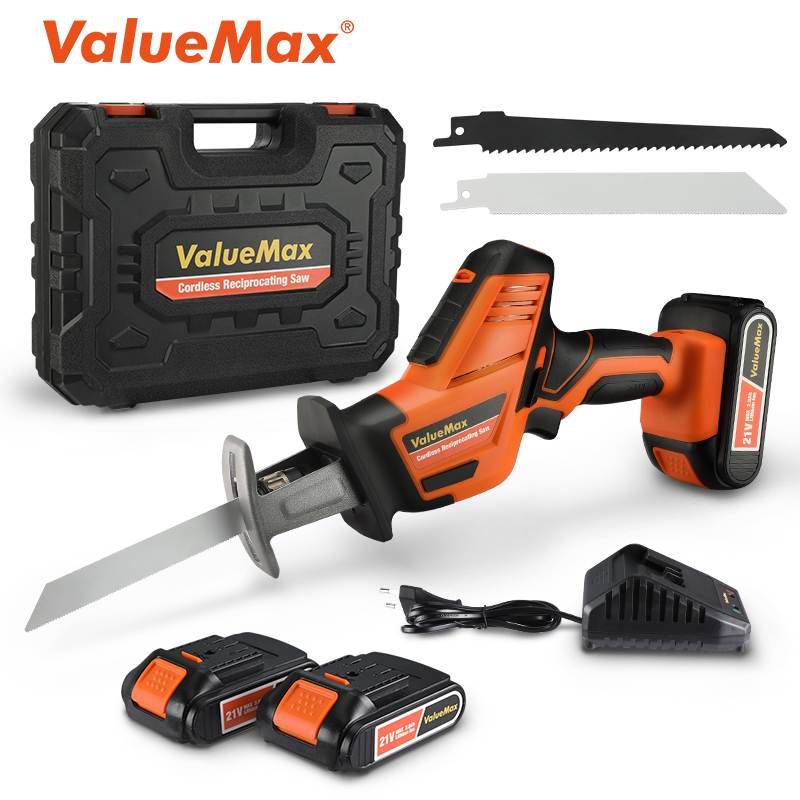 ValueMax レシプロソー 電動 ノコギリ【2000mAh*2個バッテリー付き&替刃2本】無段変速 20V 充電式ノコ..