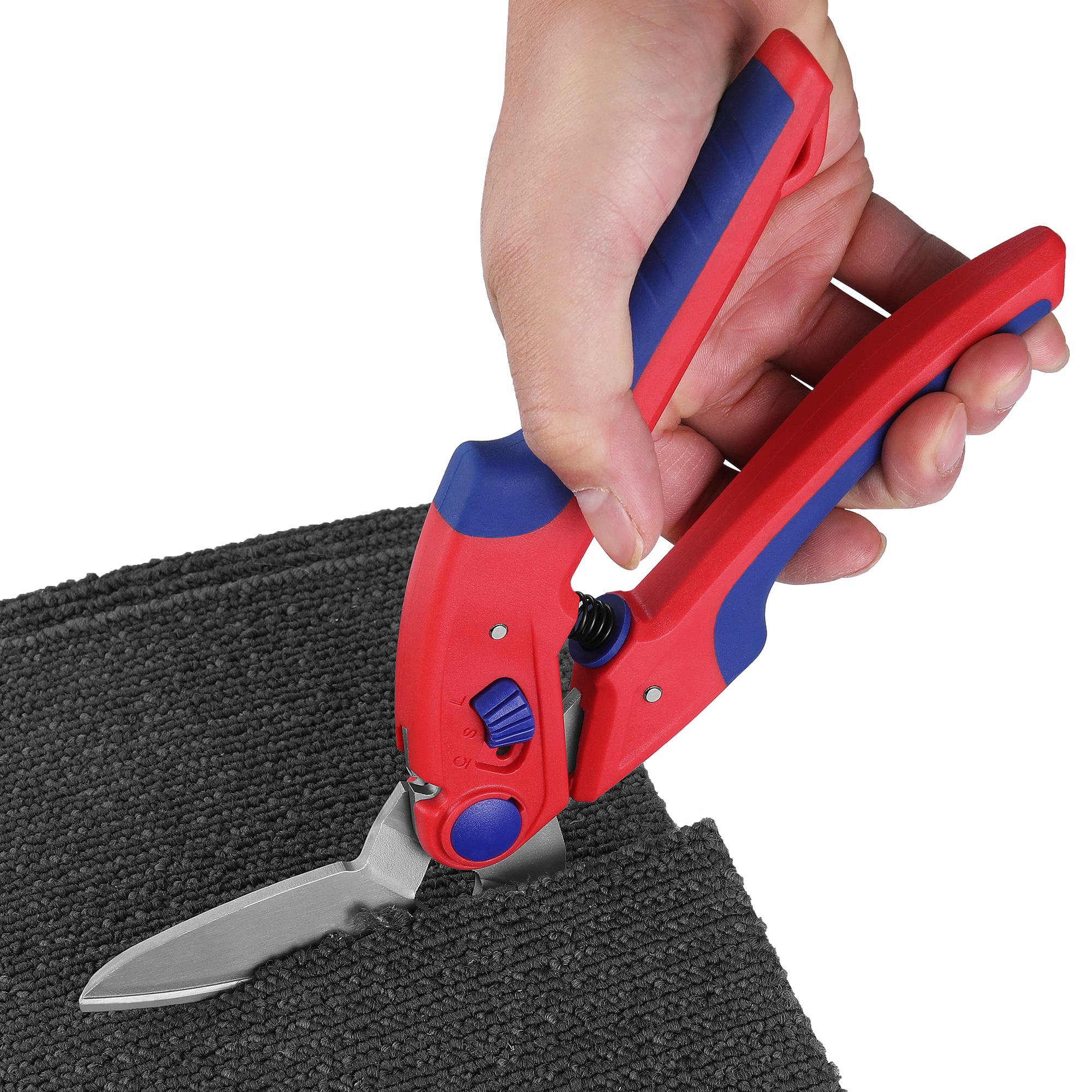 WORKPRO 万能ハサミ 強力はさみ 多用途鋏 ステンレス鋼製刃 多目的切断工具 グリップ開き幅調整可能 高..