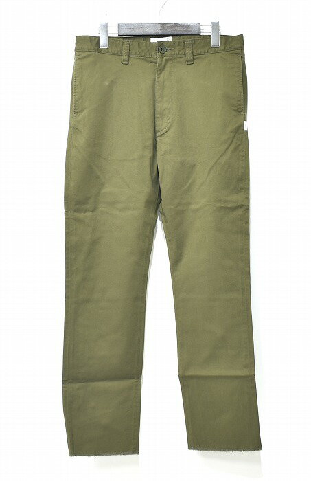 WTAPS (ダブルタップス) KHAKI TIGHT / TROUSERS. COTTON. TWILL 192GWDT-PTM01 カーキ タイト トラウザーズ コットン ツイル チノ パンツ OLIVE 02（M）ワーク WORK ミリタリー アーミー ARMY MILITARY LOGO ロゴ 定番 ストリート ファティーグ