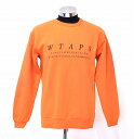 【中古】WTAPS（ダブルタップス）SYSTEM / SWEAT SHIRT COTTON SCREEN SERIES CP SWEAT 192ATDT-CP01S システム ロゴ スウェット シャツ トレーナー ミリタリー ORANGE 02 M MILITARY ARMY アーミー 刺繍 EMB WORK ワーク ストリート MADE IN JAPAN