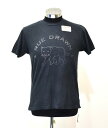 【新品同様】Heritage Stone（ヘリテージストーン）RUE DRAWN 75 S/S TEE コットン Tシャツ カットソー MADE IN USA クルーネック プリント ストリート T-Shirt BLACK MEDIUM M Tee 半袖 【中古】ヘリテイジストーン