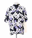 【中古】Pineapple Juice （パイナップルジュース）ALOHA SHIRT アロハシャツ HAWAIIAN SHIRT ハワイアン S/S 半袖 Vintage ヴィンテージ CLASSIC クラシック アメカジ 総柄 ビーチ SURF サーフ MADE IN USA 米国 M Hibiscus Floral Print Hawaiian 花柄 1104 年代