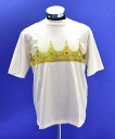 【新品】PHENOMENON（フェノメノン）CROWN PRINT TEE クラウン プリント Tシャツ LOGO S/S T-Shirt 復刻 MCM WHITE L エムシーエム ロゴ ラグジュアリー おしゃれ ストリート MADE IN JAPAN COTTON PH-009 カットソー 名作 グラフィック クルー ハイストリート 裏原 半袖 P M