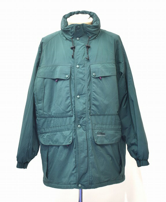 【中古】 L.L.BEAN （エルエルビーン）NORTH COL GORE-TEX Jacket ノースコル ゴアテックス ジャケット LLビーン 90'S PADDING NYLON MOUNTAIN PARKA マウンテンパーカ アウトドア PRIMALOFT 中綿 コート 古着 GREEN XXL アウター ブルゾン Vintageヴィンテージ プリマロフト