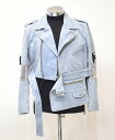 【新品】PHENOMENON x MCM（フェノメノン エムシーエム）Denim Rider Jacket デニム ライダース ジャケット LOGO 復刻 ロゴ BLUE L ラグジュアリー おしゃれ ストリート MADE IN JAPAN ブルゾン コラボ 別注 名作 グラフィック ハイストリート 裏原 長袖 P M メッシュ