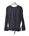  bassike (ベイシーク) OverSized Tie Back L/S T-SHIRT オーバーサイズド タイ バック 長袖 Tシャツ カットソー スリット Tシャツ ORGANIC COTTON BLACK M AUSTRALIA おしゃれ レイヤード