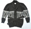 【中古】 BAND OF OUTSIDERS （バンドオフアウトサイダーズ）ショールカラー カウチンニットジャケット KNIT ニットガウン セーター BROWN 1 カーディガン ブルゾン