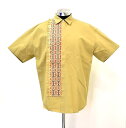 yVizMISTERGENTLEMAN (~X^[WFg}) WOVEN FRINGE SHIRT S/S E[u tW Vc MGQ-SSH11 Mr.GENTLEMAN BEIGE M MADE IN JAPAN