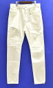 yVilz MISTERGENTLEMAN (~X^[WFg}) REPAIRED CRUSH DENIM PANTS yA NbV fjpc JEANS W[Y used H MGQ-DE02 WHITE 32 Mr.GENTLEMAN@MADE in JAPAN