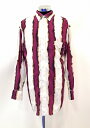 【新品】 BED J.W. FORD (ベッドフォード) Stripe Shirt ストライプシャツ L/S BURGUNDY 長袖 ブラウス 1 MADE IN JAPAN ジャガード ロング