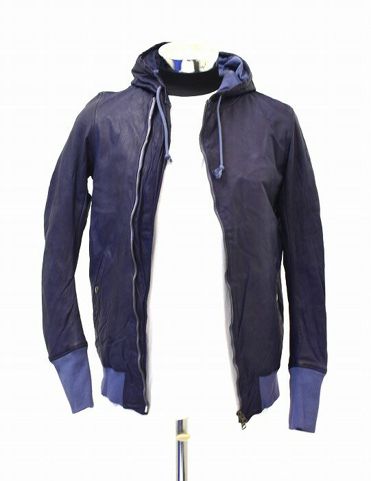 ڿʡsisii ʥ Leather Zip Up Hoody Full Zip Parka 쥶å աǥ ѡ ...
