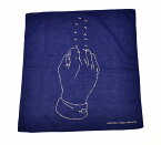 【新品同様】 T-WORLD （T-ワールド ティーワールド）F◯CK BANADANA ファック バンダナ 中指 COTTON NAVY FREE MADE IN JAPAN アメカジ ヴィンテージ 古着 ハンカチ スカーフ【中古】