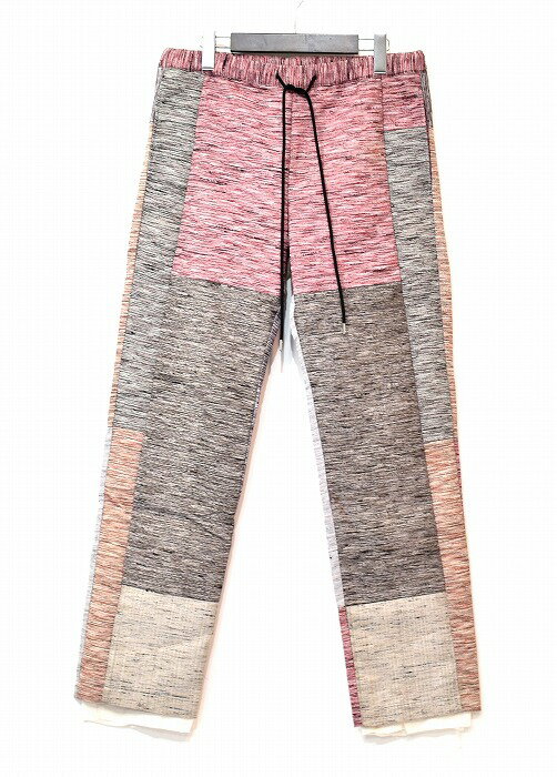  Children of the discordance（チルドレン オブ ザ ディスコーダンス） EDO SILK PATCHWORK TROUSERS エド シルク パッチワーク トラウザーズ スラックス SLACKS イージーパンツ NOISE ASST SILK 2 RED おしゃれ 江戸 VINTAGE REMAKE ヴィンテージ リメイク