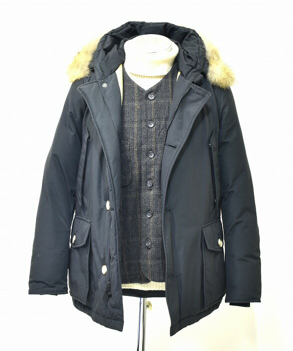  WOOLRICH （ウールリッチ）NEW ARCTIC PARKA SHORT ニューアークティックパーカ ショート ダウン ジャケット 60/40 クロス ファー付き フード 秋冬 メンズ 無地 COTTON NYLON MADE IN CANADA BLACK S スープリームインコーポレーテッド DOWN JACKET ブルゾン