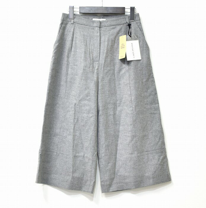 【新品】CARIN WESTER キャリンウェスター WIDE TROUSERS EPIDE ワイドトラウザー スラックス キュロット パンツ ボトム MID GREY XXS