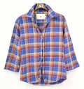 yÁz marka i}[Jj 3/4 SLEEVED WAIRED CHECK SHIRT BLUE 2 `FbNVc 7