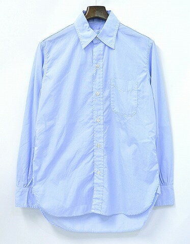 【新品同様】【訳あり】 Hombre Nino （オンブレニーニョ） WORK SHIRT (100/2) ワークシャツ M BLUE 長袖 パッカリング