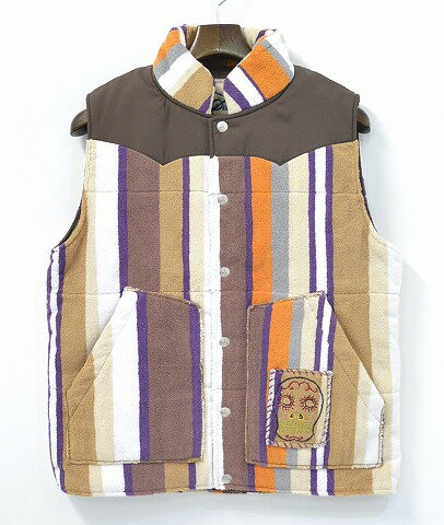 【新品同様】【訳あり】 Dear. (ディアー) PILE VEST パイルベスト M BROWN 【中古】メキシカン ネイティブ