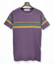 【中古】 Inpaichthys kerri (インパクティスケリー) MULTI BORDER TEE マルチボーダーTシャツ M PURPLE 半袖 クルーネック S/S カットソー