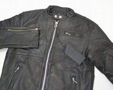 【新品同様】 EINS（エインズ） Reproduct Single Leather Riders Jacket リプロダクト レザー ライダースジャケット BLACK 2