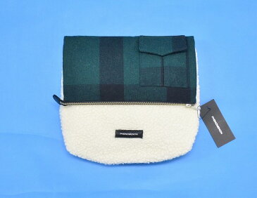 【新品】PHENOMENON (フェノメノン) × PORTER (ポーター) CHECK DOUBLE CLUTCH BAG チェック ダブル クラッチバッグ 14AW GREEN グリーン BOA ボア