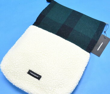 【新品】PHENOMENON (フェノメノン) × PORTER (ポーター) CHECK DOUBLE CLUTCH BAG チェック ダブル クラッチバッグ 14AW GREEN グリーン BOA ボア