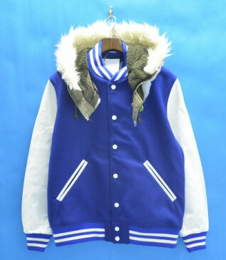 【新品】 PHENOMENON (フェノメノン) N-2B VARSITY JACKET N2B ヴァーシティージャケット L BLUE スタジャン ミリタリーフード付きスタジアムジャケット FLIGHT フライト ジャンパー