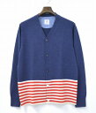 商品名 Mr. GENTLEMAN (ミスタージェントルマン) 2-COLORED BORDER CARDIGAN カラー ネイビー 素材 (本体)ウール100％(別布)コットン100％ サイズ L (サイズ詳細は sizeをご参照 ください) 実寸サイズ 肩幅 約41cm・身幅 約53cm・着丈 約65cm・袖丈 約62cm ランク B（中古） 備考 - ※実寸サイズは若干の誤差が出る場合がありますので、あ らかじめご了承ください。 ※商品は店頭でも販売しているものがありますので、楽天 で購入された時点に店頭で既に売れてしまっている場合があります。その際はご容赦 ください。また、通販でのみの販売の商品もあるため、直接店頭にて商品の確認 をご希望である場合は、お手数をおかけいたしますが、一度当店にご連絡くださいま せ。 20000円以上、もしくは2点以上ご購入いただいた際は、送料無料とさせてい ただきます(沖縄、離島は除く)。注文をいただいたのち、当店の方で送料を修正し、ご注文確認のメール をお送りいたします。 商品画像が照明・各モニター等の関係で実物と多少異なる場合がございます。予めご了承ください。 基本的に、土日は弊社の休業日です。 注文確認や質問への回答は月曜日から順次、対応していきます。Mr. GENTLEMAN (ミスタージェントルマン) 2-COLORED BORDER CARDIGAN 裾のみにボーダーを施した、薄手で着心地の良いウール100%素材のカーディガン。 アウターの中にも着込み易い身幅がすっきりしたスマートな使い易いシルエットで、切り返しのボーダーとの配色を楽しめる1着です。 使用感があり、多少の毛羽立ちは見られますが、まだまだ着用して頂けます。 定価￥18000+TAX。 この機会にどうぞ!!