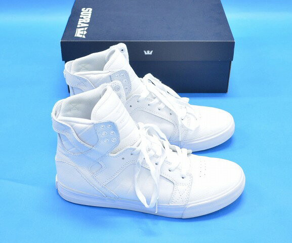【中古】 SUPRA (スープラ) SKYTOP スカイトップ US9.5 27.5cm WHITE S18087 スニーカー シューズ 靴