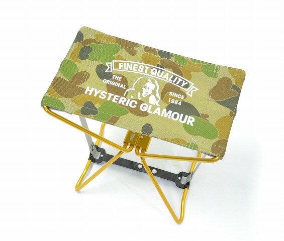 【中古】 HYSTERIC GLAMOUR (ヒステリックグラマー) × ADIRONDACK (アディロンダック) フォールディングチェア 2015 MID SUMMER FAIR NOVELTY 2015ミッドサマーフェア ノベルティー FOLDING CHAIR 折り畳み 椅子 イス CAMOUFLAGE カモフラージュ 迷彩のサムネイル