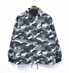 š uniform experiment (˥ե२ڥ) BIG COACH BLOUSON ӥå֥륾 1 CAMOUFLAGE (GRAY CAMO) ե顼 졼 º JACKET 㥱å NYLON TWILL ʥĥ LOGO  OVER SIZE С