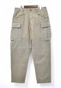 【中古】 BRU NA BOINNE (ブルーナボイン) トラッパーツールズボン 1 BEIGE 7203 CARGO PANTS カーゴパンツ チェック ハウンドトゥース 千鳥柄