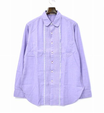 【新品】A Love Movement/ ALM （ア ラブ ムーブメント/エーエルエム）　Pleats Shirt プリーツ長袖シャツ ドレスシャツ フリルシャツ M　アメリカ製