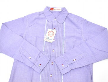 【新品】A Love Movement/ ALM （ア ラブ ムーブメント/エーエルエム）　Pleats Shirt プリーツ長袖シャツ ドレスシャツ フリルシャツ M　アメリカ製