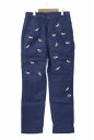 【新品】 Nothing Special （ナッシングスペシャル） Music Embroid Pants ミュージックエンブロイドパンツ NAVY L 刺繍 音符 楽器 音楽 イージー リラックス