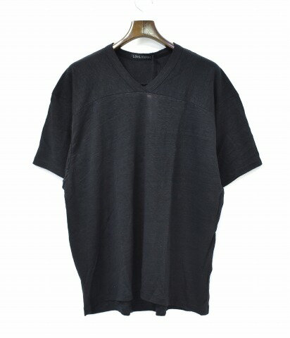  LONG JOURNEY (ロングジャーニー) FOOTBALL S/S TEE フットボールTシャツ M BLACK LJS1804 FBALL S/SLEEVE T-SHIRT ショートスリーブ 半袖 V-NECK Vネック