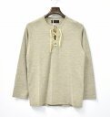 【新品】 FAR EASTERN ENTHUSIAST (ファー イースタン エンスージアスト) BALMORAL L/S CS レースアップロングスリーブカットソー S BEIGE FE1602-CS04 Tシャツ ロンT F.E.E ニット