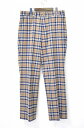 yÁz BEAMS (r[X) Ch`FbNpc L BEIGE CHECK 11230726887 WIDE CHECK PANTS@XbNX gEU[