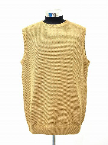 【中古】 crepuscule (クレプスキュール) MOSS STITCH VEST モスステッチベスト 2 BROWN 1901-007 CREW NECK KNIT クルーネック ニットベスト 鹿の子