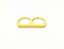 【中古】 PHENOMENON (フェノメノン) 2連ロゴリング FREE GOLD LOGO RING 指輪