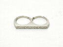 【中古】 PHENOMENON (フェノメノン) 2連ロゴリング FREE SILVER LOGO RING 指輪