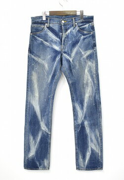 【中古】 SWAGGER (スワッガー) ダメージ加工デニムパンツ 28 INDIGO ウォッシュ加工 ユーズド加工 DENIM PANTS JEANS ジーンズ ジーパン