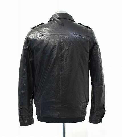 【中古】 SWAGGER (スワッガー) LEATHER FLIGHT JACKET レザーフライトジャケット M BLACK ミリタリージャケット シープレザー 羊革 Thinsulate シンサレート