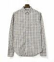 【中古】 PAOLO PECORA (パオロペコラ) CHECK SHIRT チェックシャツ 38 BROWN×WHITE 比翼 長袖