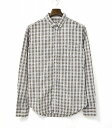 yÁz PAOLO PECORA (pIyR) CHECK SHIRT `FbNVc 38 BROWN~WHITE 䗃 