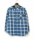  PONY GO ROUND (ポニーゴーラウンド) B.B NEL CHECK SHIRTS ベースボールネルチェックシャツ 2 NAVY×SAX 495-38752 BASEBALL SHIRTS ベースボールシャツ 長袖