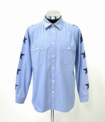 【中古】 BALABUSHKA REMNANTS (バラブシュカ レムナンツ) 5 STAR DENIM SHIRTS L/S 5スターデニムシャツ 4 INDIGO 長袖 ロングスリーブ 星 WORK SHIRT ワークシャツ シャンブレー